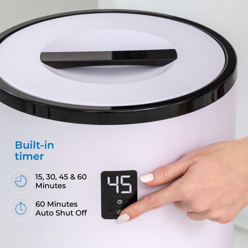 Single Touch Towel & Blanket Warmer with Fragrant Disc Holder and LED Ring