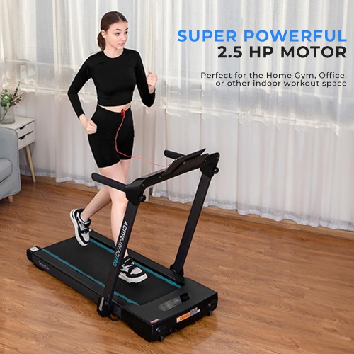 Folding Motorized Treadmill Machine - Electric Digital Low-Speed Fitness with Smart Speed Control