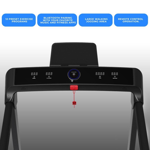 Folding Motorized Treadmill Machine - Electric Digital Low-Speed Fitness with Smart Speed Control