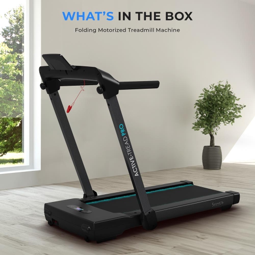 Folding Motorized Treadmill Machine - Electric Digital Low-Speed Fitness with Smart Speed Control