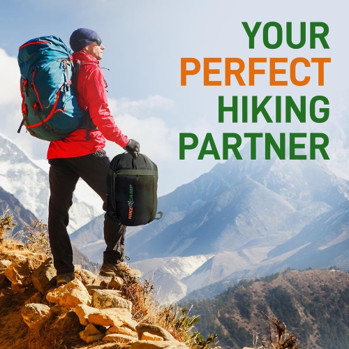 Sac de couchage double avec deux oreillers – Sac de couchage léger et étanche pour adultes ou adolescents, pour le camping, le sac à dos ou la