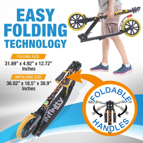 Trottinette légère et pliable - trottinette réglable pour adolescents et adultes, plateforme en alliage avec roues à impact élevé