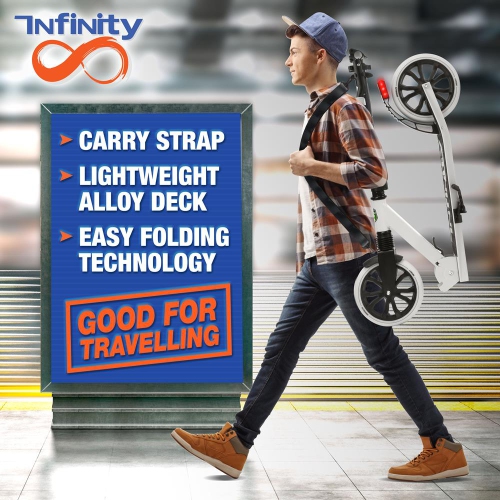 Lightweight and Foldable Kick Scooter - Adjustable Scooter for Teens and Adult, Alloy Deck with High Impact Wheels