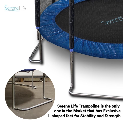 Home Backyard Sports Trampoline - Large Outdoor Jumping Fun Trampoline for Kids / Children, Safety Net Cage