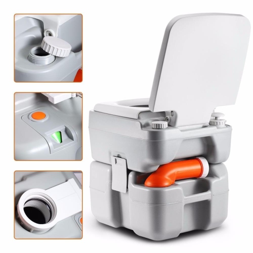 Portable Toilet for Camping & Travel – 5.3 Gal Outdoor Toilet, Compact & Leak-Proof