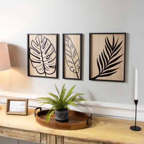 Tropical Leaf Wall Decorations - 15.75" - Set of 3