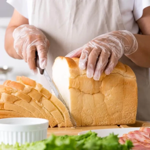 Disposable Vinyl Gloves, Clear, Industrial Grade, Powder-Free, Latex-Free, Non-Sterile, Food Safe, 2.75 Mil. Palm, 3.9 Mil. Fingers, Medium, 100-Count