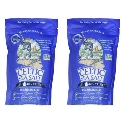 Celtic Sea Salt Resealable Bags – Additive-Free, Delicious Sea Salt, Perfect for Cooking, Baking and More - Gluten-Free, Non-GMO Verified, Kosher and