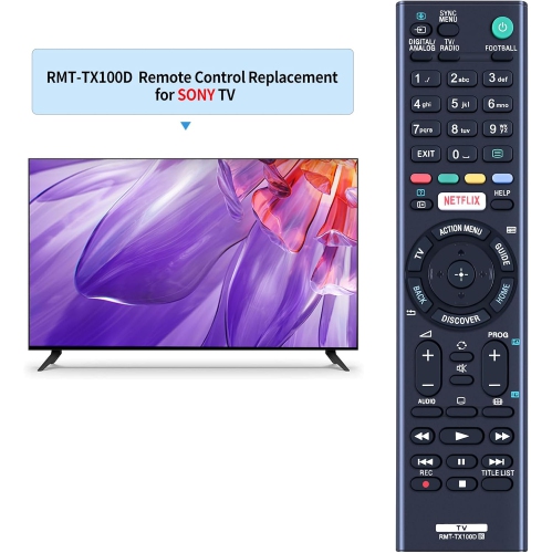 RMT-TX100D Universal Remote Control, Television Remote Controller Replacement for Sony Smart TV