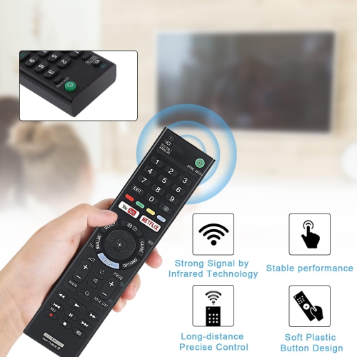 Universal Sony RMT-TX300E TV Remote Control Factory Original for Sony-TVs, for All Sony 4K UHD LED LCD HD Smart TVs with Netflix & YouTube Buttons