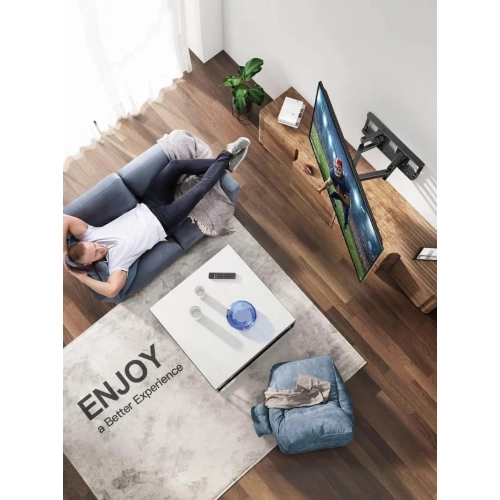 Full Motion TV Wall Mount for 26-65 Inch TVs, Up to 99lbs and VESA 400x400mm, Articulating Swivel Extension Tilt Leveling LED LCD OLED 4K Flat Curved