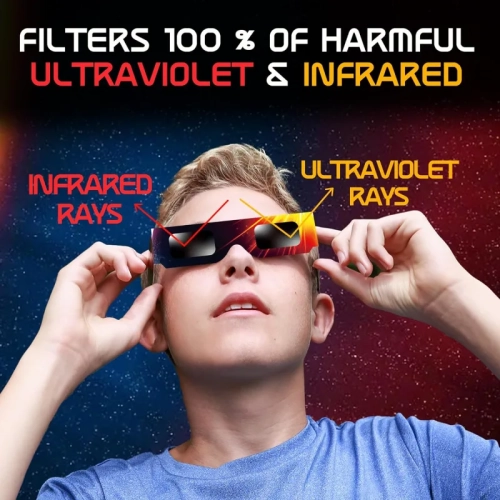 Helioclipse Solar Eclipse Glasses 2024 - [2 Pack] AAS Approved Trusted for Direct Solar Eclipse Viewing - ISO 12312-2 & CE Certified Lunette Eclipse