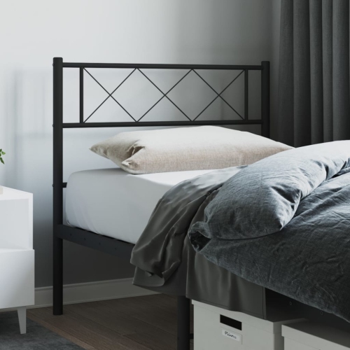 VIDAXL  Metal Headboard Black 100 Cm