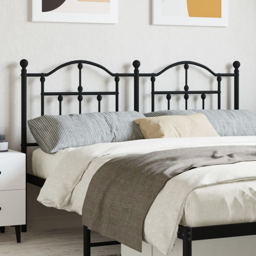 VIDAXL  Metal Headboard 135 Cm In Black