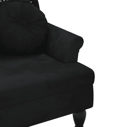 vidaXL Bench with Cushions Black 120.5x65x75 cm Velvet