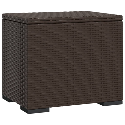 vidaXL Ottomans with Cushions 2 pcs Brown 40x30x40 cm Poly Rattan