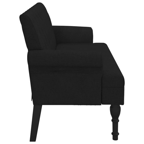 VidaXL – Petite causeuse de 47 po de largeur, canapé en tissu Chesterfield, canapé à 2 places pour salon, noir