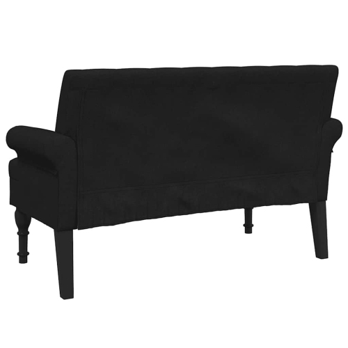 VidaXL – Petite causeuse de 47 po de largeur, canapé en tissu Chesterfield, canapé à 2 places pour salon, noir