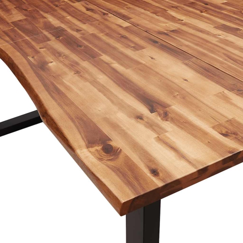 vidaXL Dining Table with Live Edge 180x90x75 cm Solid Wood Acacia