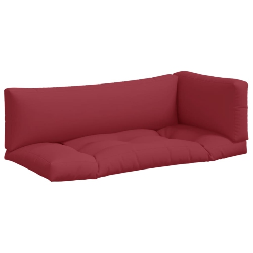 VIDAXL  Pallet Cushions 3 PCs Red Fabric