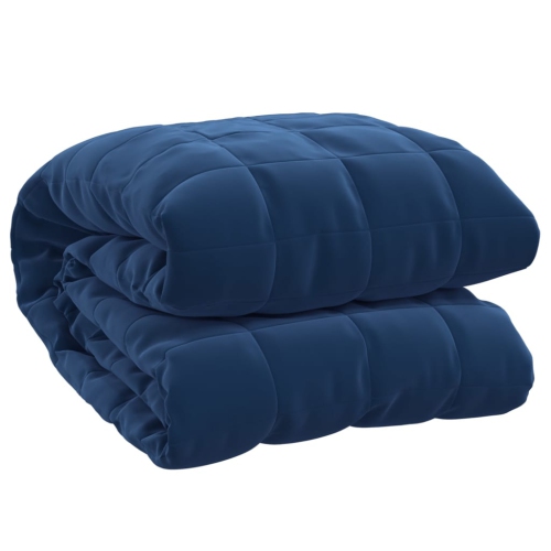 vidaXL Weighted Blanket Blue 220x235 cm King 11 kg Fabric