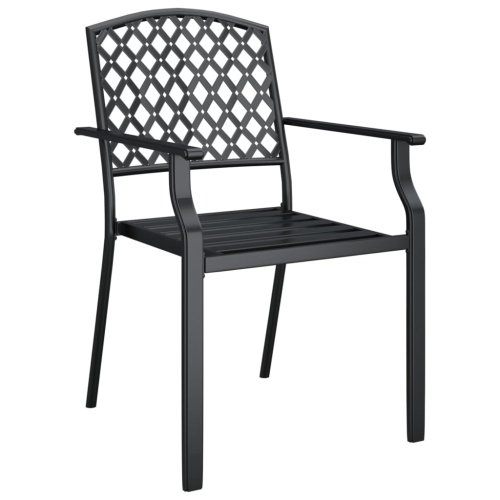 vidaXL 3 Piece Garden Dining Set Anthracite Steel