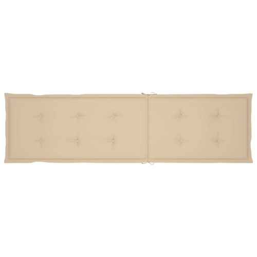 vidaXL Outdoor Deck Chair with Footrest and Cushion Solid Acacia Wood