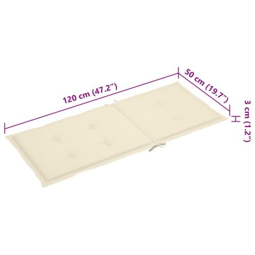 vidaXL Garden Reclining Chairs 4 pcs with Cushions Solid Acacia Wood