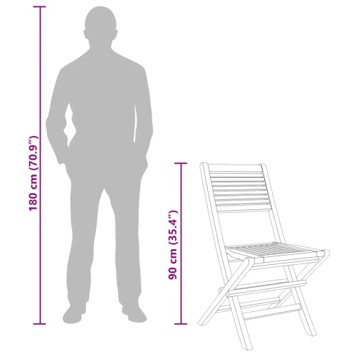 vidaXL Folding Garden Chairs 6 pcs 47x62x90 cm Solid Wood Teak