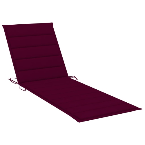 vidaXL Garden Sun Lounger with Table and Cushion Solid Acacia Wood