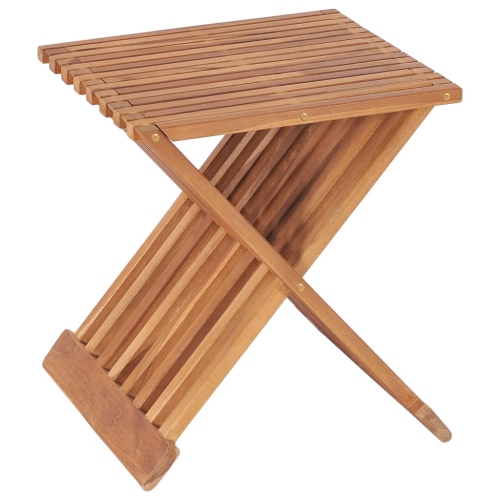 vidaXL Folding Stool 40x32x45 cm Solid Teak Wood