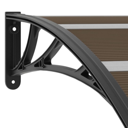 vidaXL Door Canopy Black 47.2"x39.4" PC