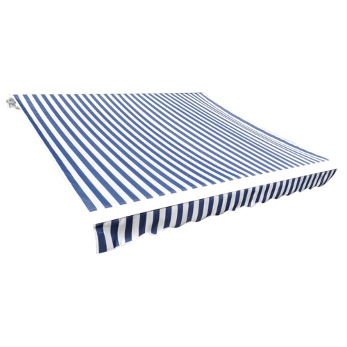 VIDAXL  Awning Top Sunshade Canvas & White 4 X 3 M In Blue
