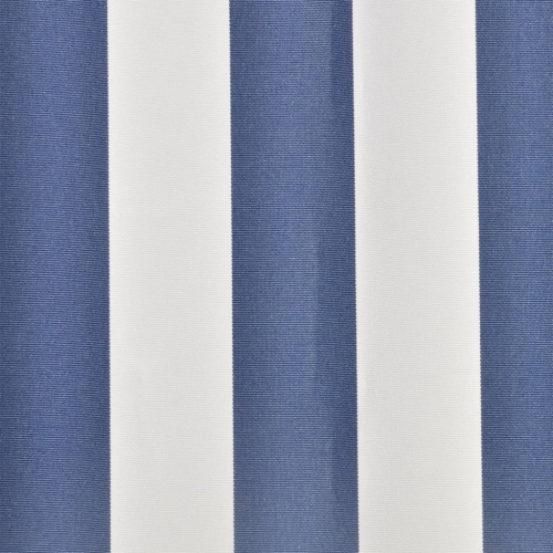 vidaXL Awning Top Sunshade Canvas Blue & White 4 x 3 m