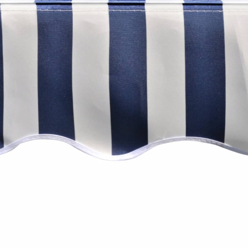 vidaXL Awning Top Sunshade Canvas Blue & White 4 x 3 m