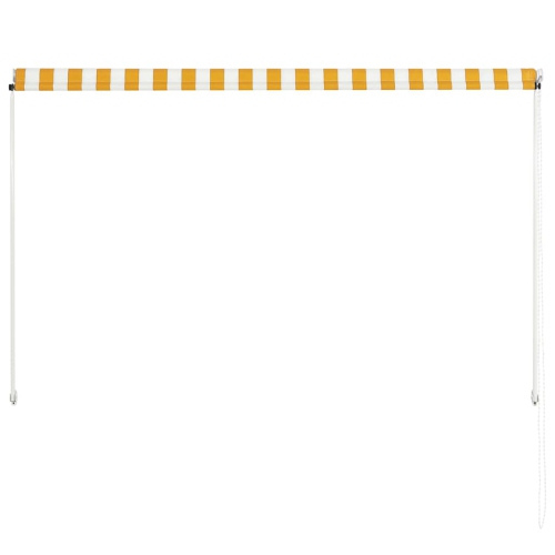 vidaXL Retractable Awning 200x150 cm Yellow and White