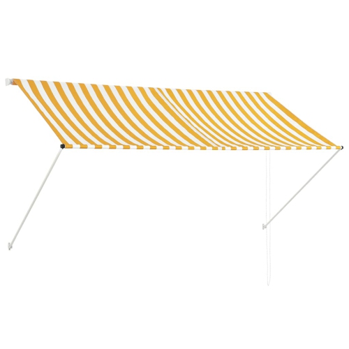 VIDAXL  Retractable Awning 250X150 Cm And White In Yellow