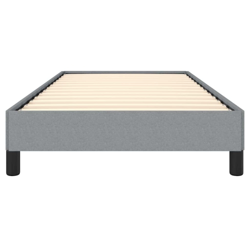 Cadre de très grand lit simple vidaXL, cadre de lit plateforme recouvert de tissu, gris pâle, sans matelas