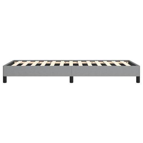 Cadre de très grand lit simple vidaXL, cadre de lit plateforme recouvert de tissu, gris pâle, sans matelas