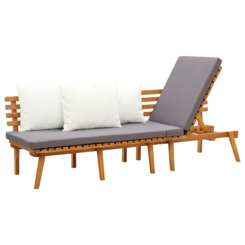Lit de repos en bois d'acacia massif 65 cm de vidaXL