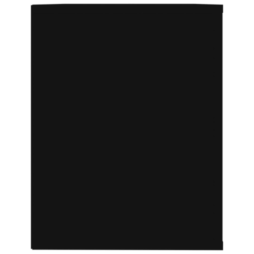 vidaXL Shoe Rack Black 75x35x45 cm Engineered Wood