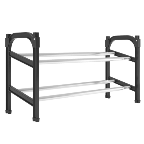 vidaXL Extendable Shoe Rack with 2 Shelves 119x24x37 cm