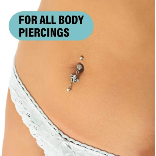 Base Labs Piercing Aftercare Spray 4oz - Cleanses, Sterilizes & Soothes - Saline Solution