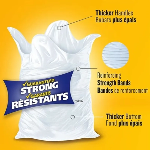 Glad White Garbage Bags - Small 25 Litres - Febreze Fresh Clean Scent - 100 Trash Bags - Made in Canada of Global Components