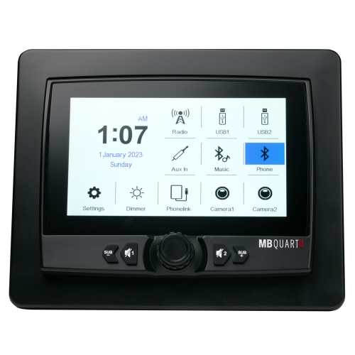 MB Quart GMR7V1 7" Touchscreen Bluetooth / CarPlay Marine Digital Media Receiver