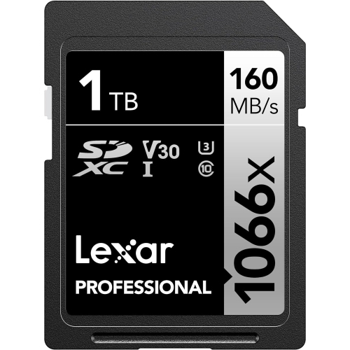 Lexar - SDXC UHS-I 1066 x Professional Silver Series Card, Up to 160 MB/s Reading, 1TB Capacity
