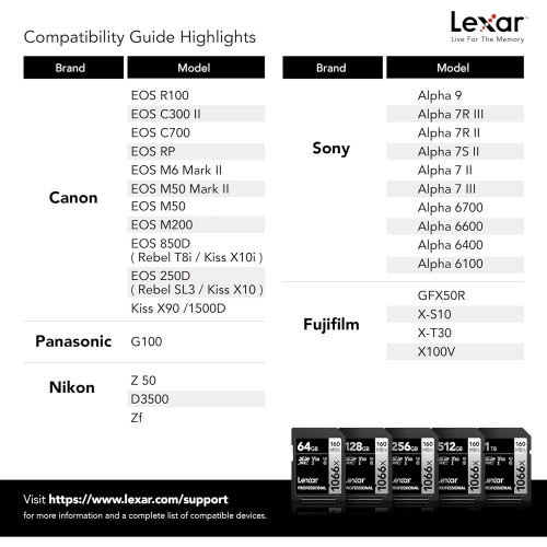 Lexar - SDXC UHS-I 1066 x Professional Silver Series Card, Up to 160 MB/s Reading, 1TB Capacity