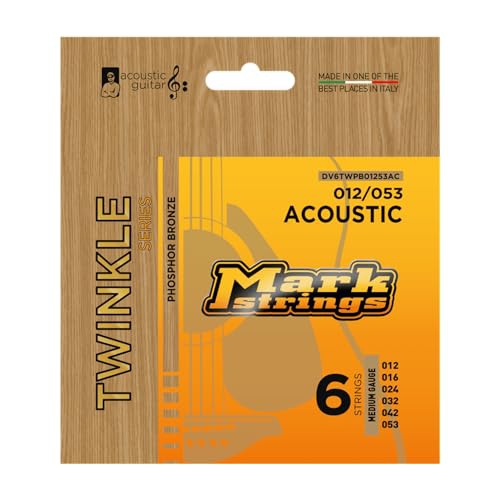 DV Mark – Ensemble de cordes pour guitare acoustique 80/20 de série Twinkle, moyen