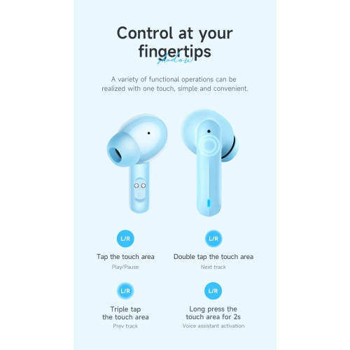 True Wireless In-Ear Earbuds TWS Bluetooth Earphones with Mic Stereo Sound & LED Display, White