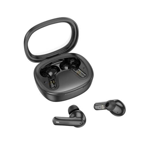 True Wireless In-Ear Earbuds TWS Bluetooth Earphones with Mic Stereo Sound & LED Display, Black